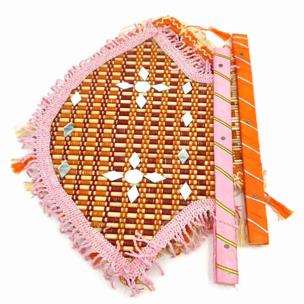 1 x Abanico Oriental Artesanal - Decoración Original - Color Surtido