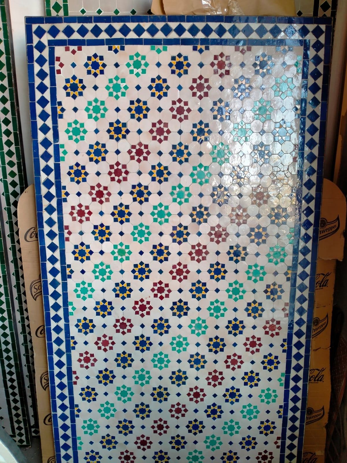 Mesa Mosaico Artesana - Rectangular- Hecha a Mano - Varias Medidas y Colores