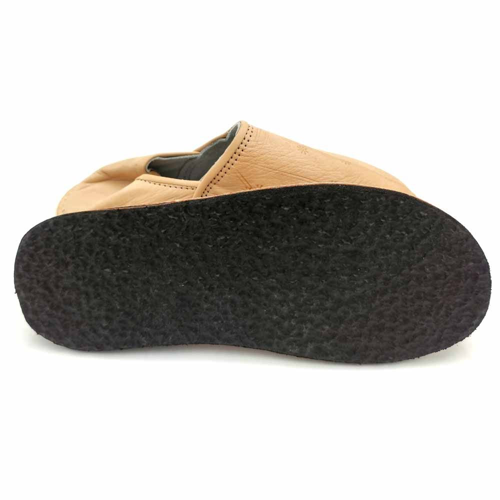 Babucha Pantuflas Árabe de Cuero Adulto Unisex - Color Piel - Artesanía Marroquí - Modelo Kadim