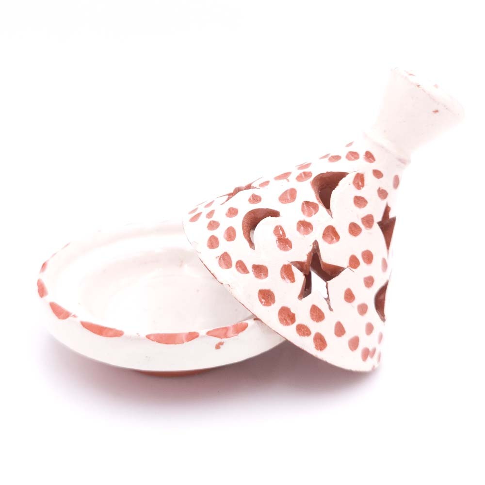 Incensario Incienso Grano/Conos o Portavelas - Cerámica Esmaltada Quemador - Modelo Najmatein