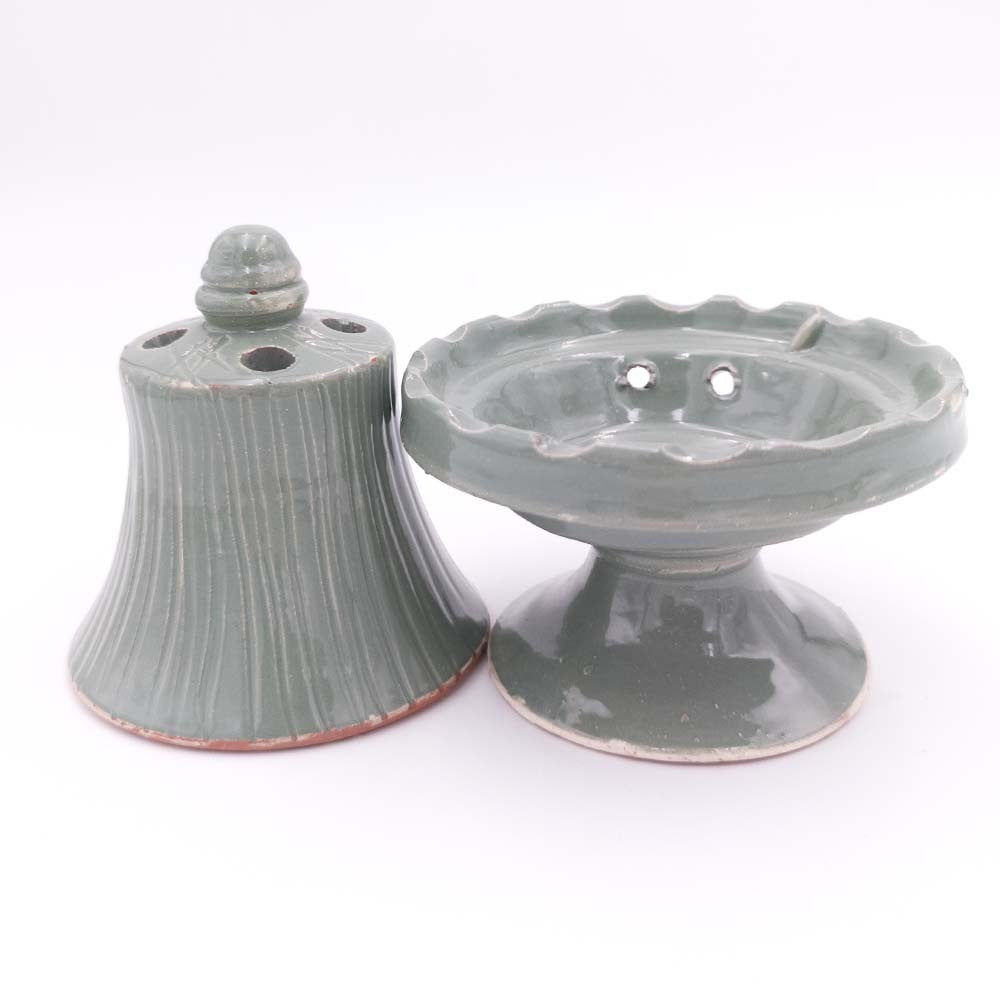 Incensario Incienso Grano/Conos - Cerámica Esmaltada Quemador - Modelo Sharayit