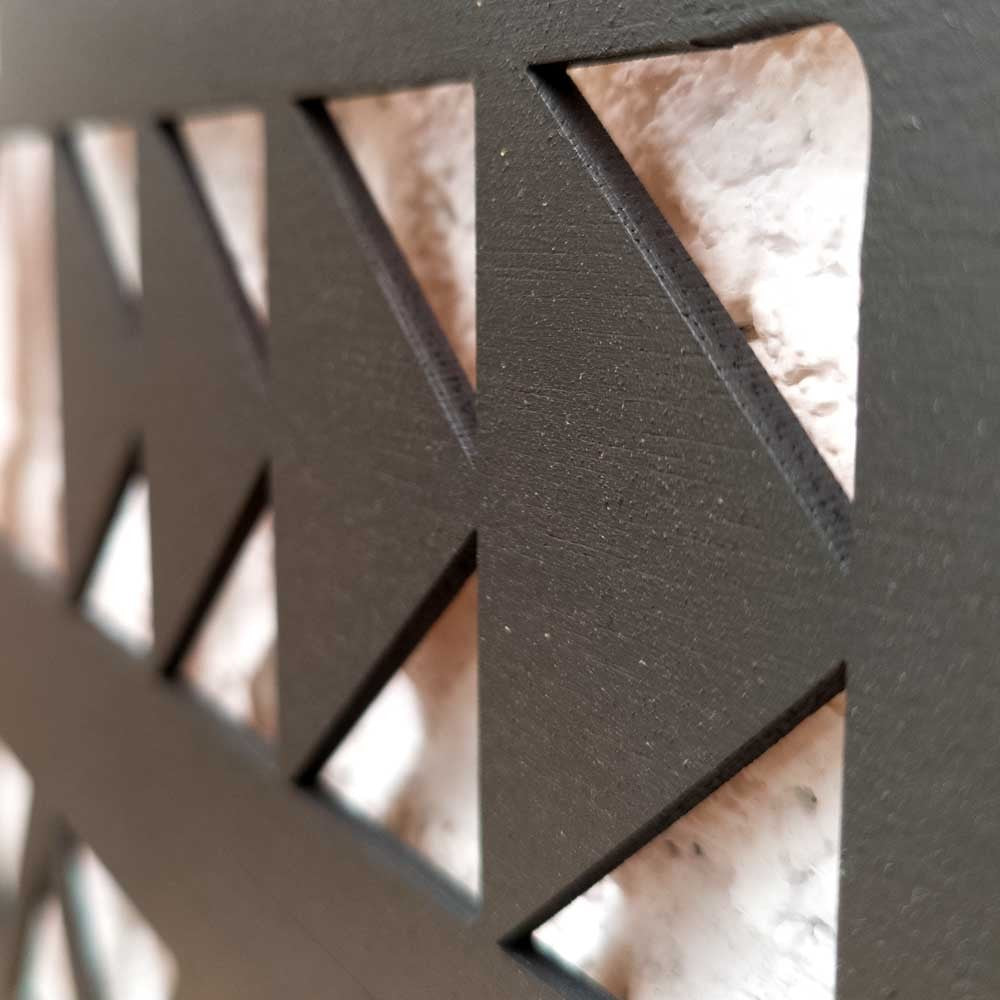 Cuadro Decorativo Celosía Árabe Madera Wengue - Decoración Oriental - Corte Láser - Modelo Dakota - 76 x 100 cm