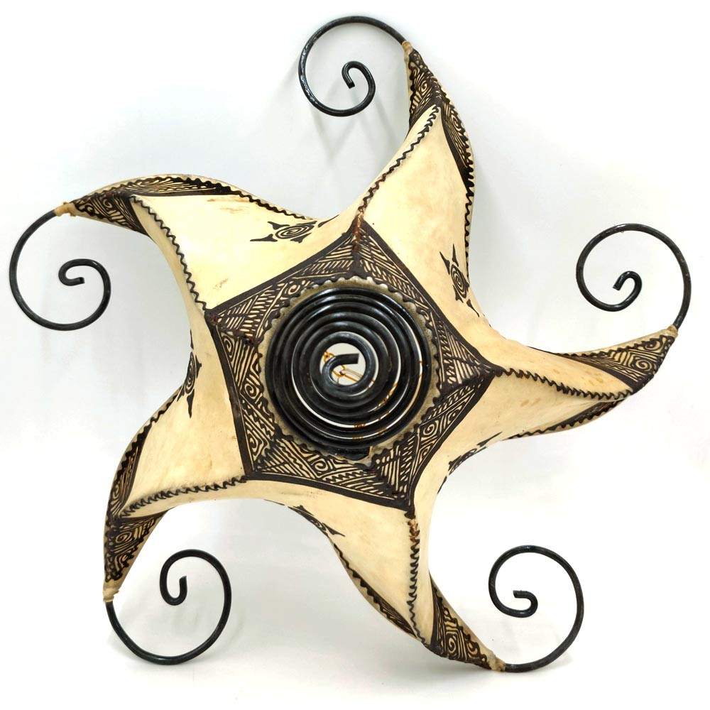 Plafón/Aplique Árabe Espiral Forja - Artesanía Marroquí- Modelo Halazuni