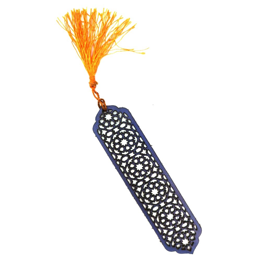 Marca Páginas de Cuero Celosia Árabe Artesanía Granadina - Modelo Ayolivo