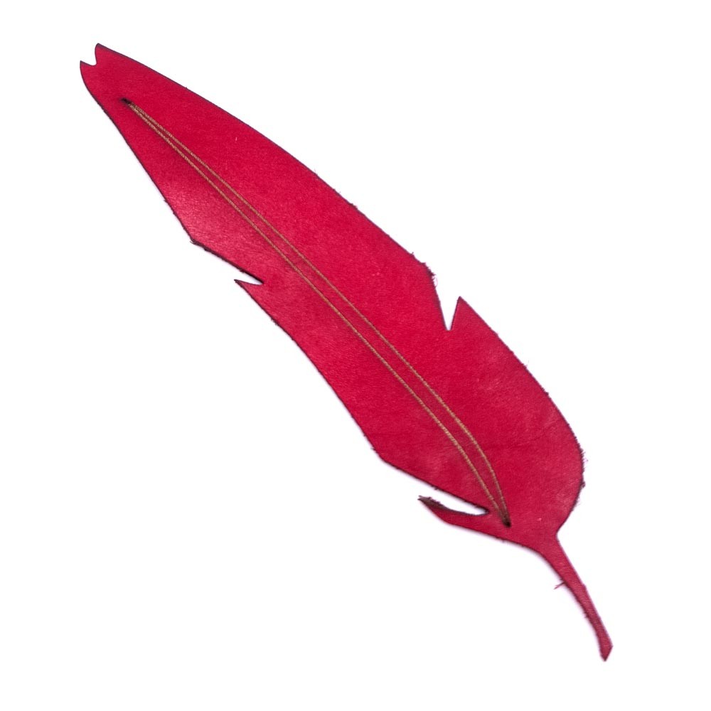 Marca Páginas de Cuero Diseño Pluma Artesanía Granadina - Modelo Ayolivo