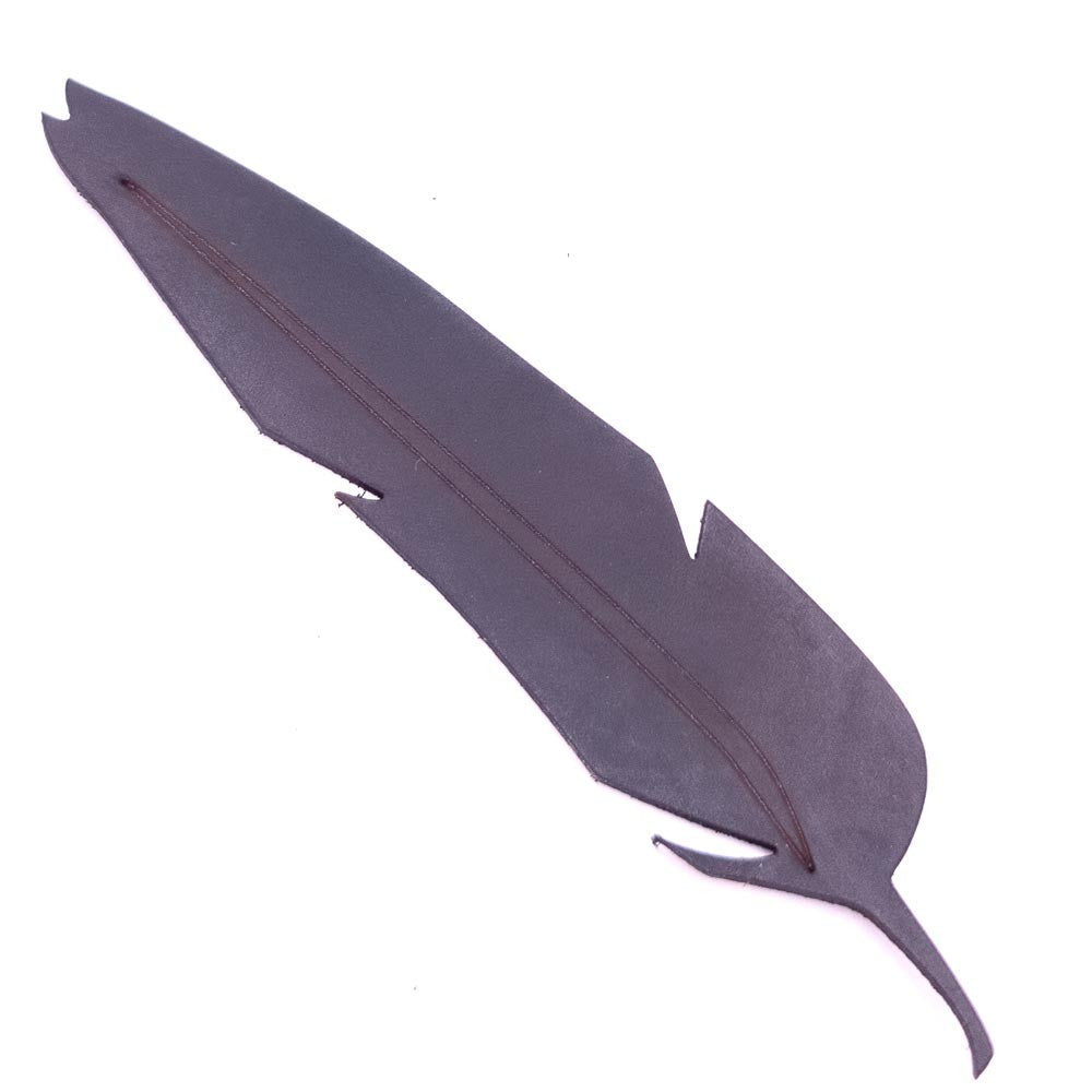 Marca Páginas de Cuero Diseño Pluma Artesanía Granadina - Modelo Ayolivo