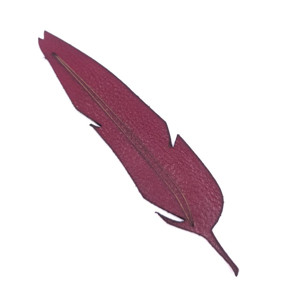 Marca Páginas de Cuero Diseño Pluma Artesanía Granadina - Modelo Ayolivo