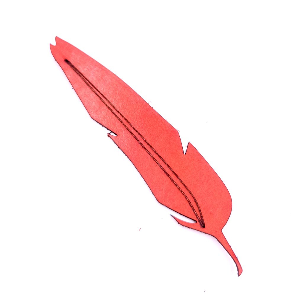 Marca Páginas de Cuero Diseño Pluma Artesanía Granadina - Modelo Ayolivo