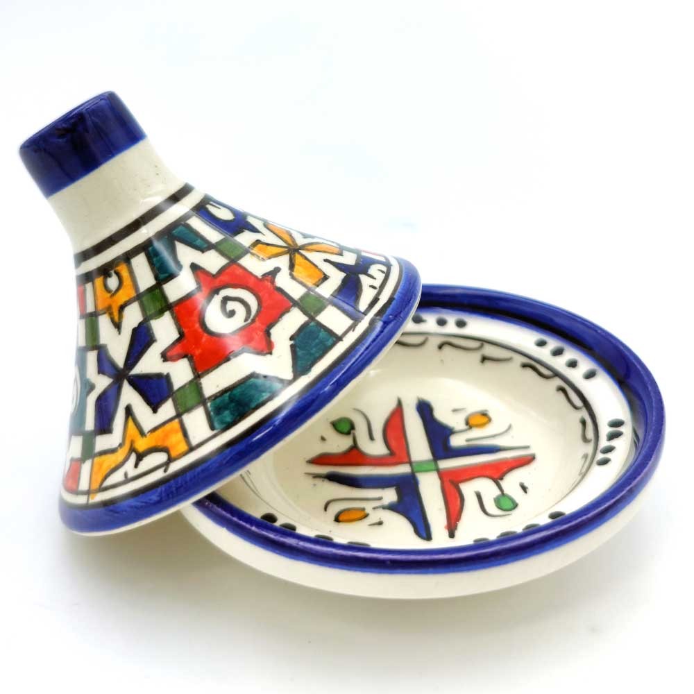 Tajin Presentación Marroquí Fez Fes Multicolor - Artesanía Marroquí - Modelo Fez Alwani