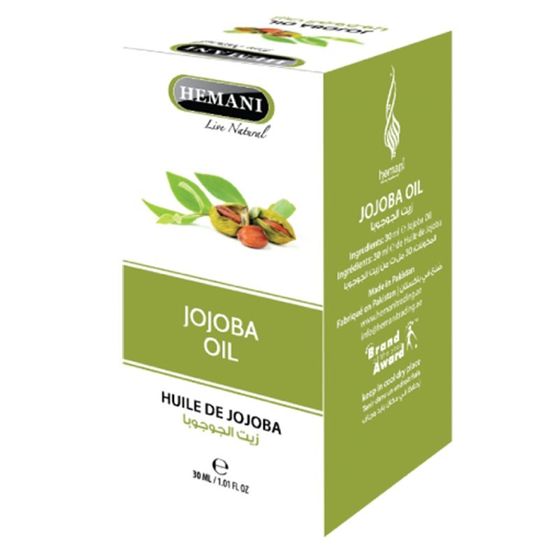 Aceite de Jojoba Natural Hemani Rehidratante Regenerante Desmaquillante Antiedad - 30mL