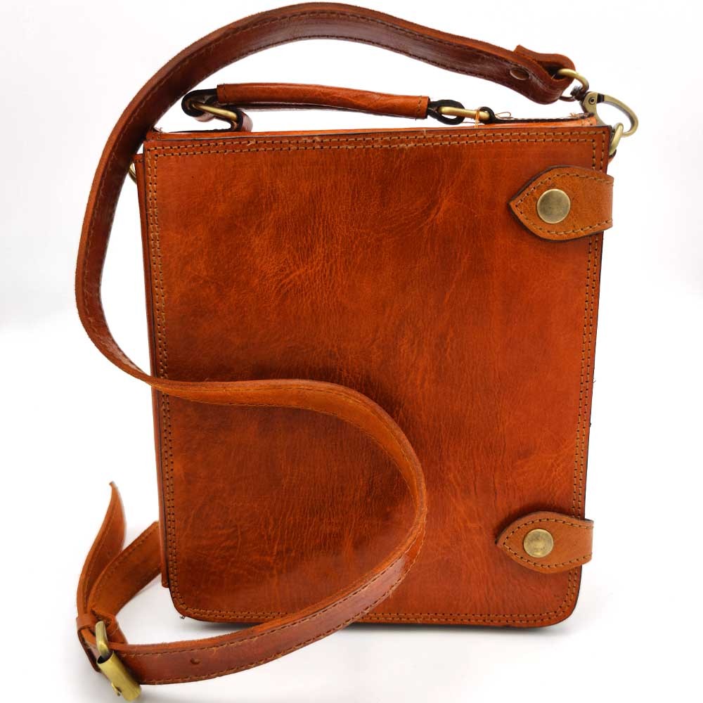 Bolso Maletín de Mano Mariconera- Marroquinería Premium - Artesanía Marroquí - Modelo Haqiba