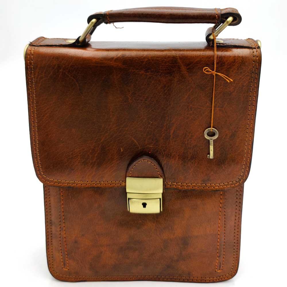 Bolso Maletín de Mano Mariconera- Marroquinería Premium - Artesanía Marroquí - Modelo Haqiba saguir