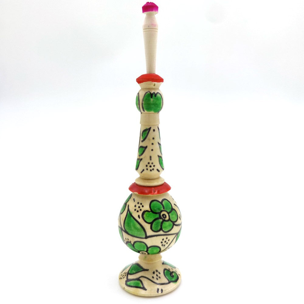 Porta Colirio Kohl kuhul Floral - Madera - Recipiente Khol Marroquí