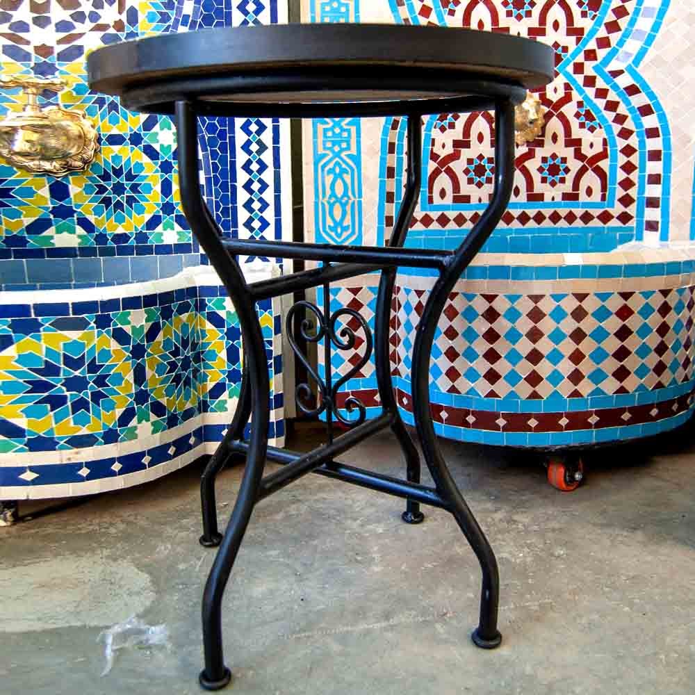 Mesa de Mosaico Zellige Marroquí Fez Andalusí Jardin o Terraza - Modelo Najma Safra