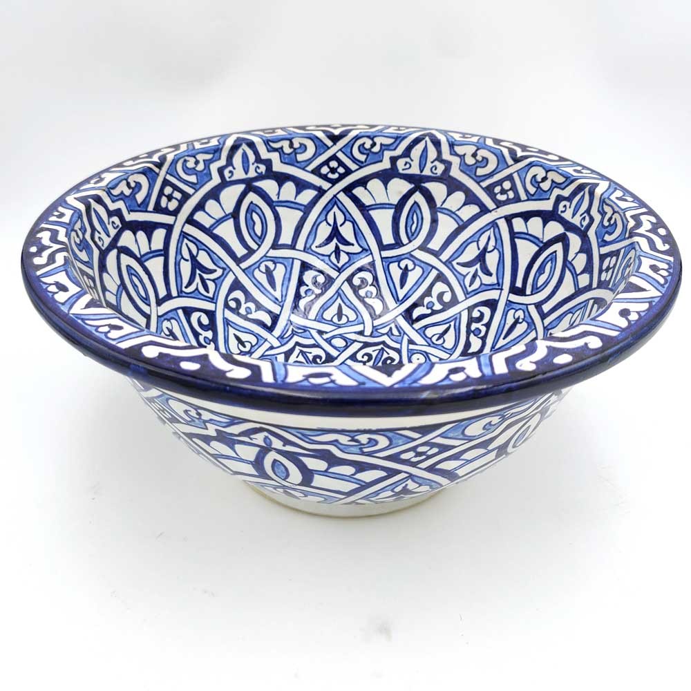 Lavabo Baño Árabe Cerámica - Artesanía Fez - Decoración Marroquí Andalusí - Modelo Hiedra