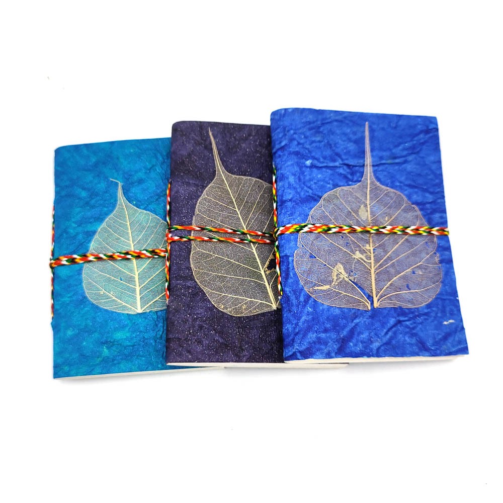 Libreta Cuaderno Tibetana Papel Reciclado - PRODUCTO SOLIDARIO - Tamaño A7 - Modelo Waraqat