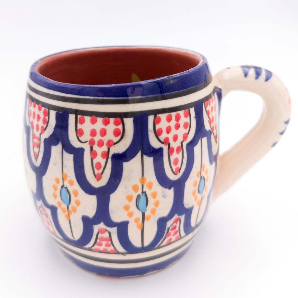 Taza Arabe Cerámica - Decorado Andalusí - Artesanal - 10 cm-Varios Colores
