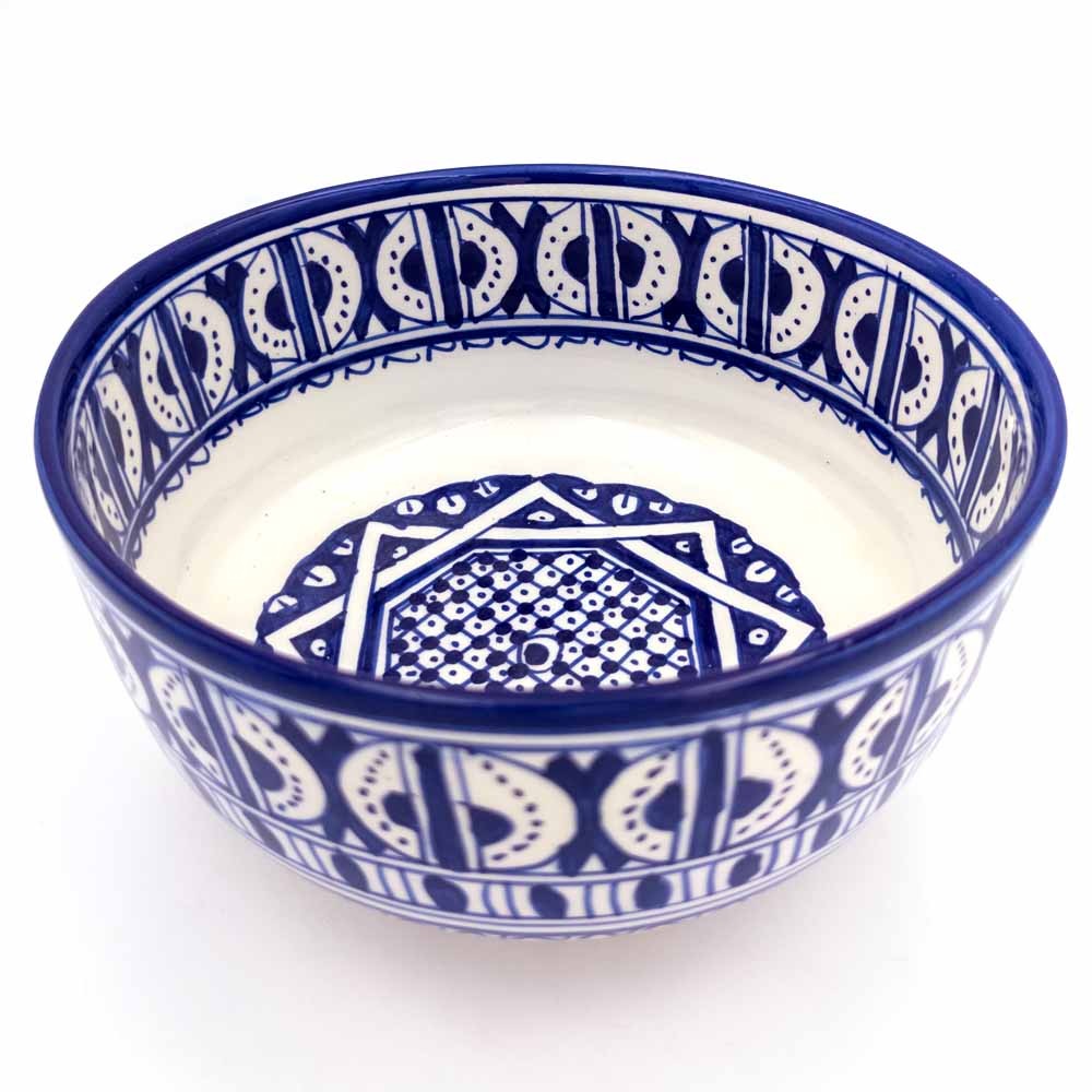 Ensaladera Bowl Frutero Cerámica Árabe - Artesanía Marroquí - Bol o cuenco - Serie FESI