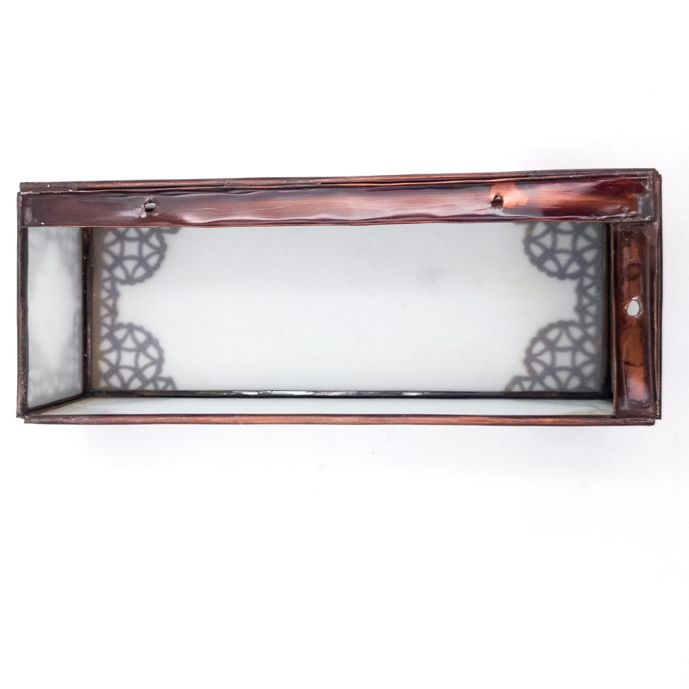 Aplique Cristal - Blanco Opaco - Calado Arabe - 30 cm - Doble