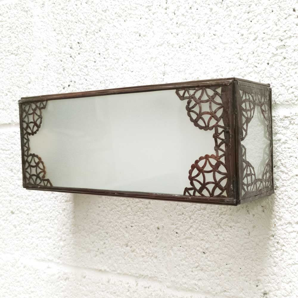 Aplique Cristal - Blanco Opaco - Calado Arabe - 30 cm - Doble