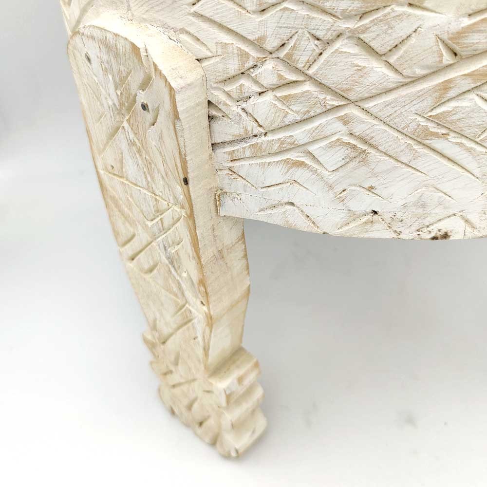 Mesa de Molinillo Chakki Baja Madera Tallada - Chill Out - Artesania Marroqui Modelo khashab Beldi