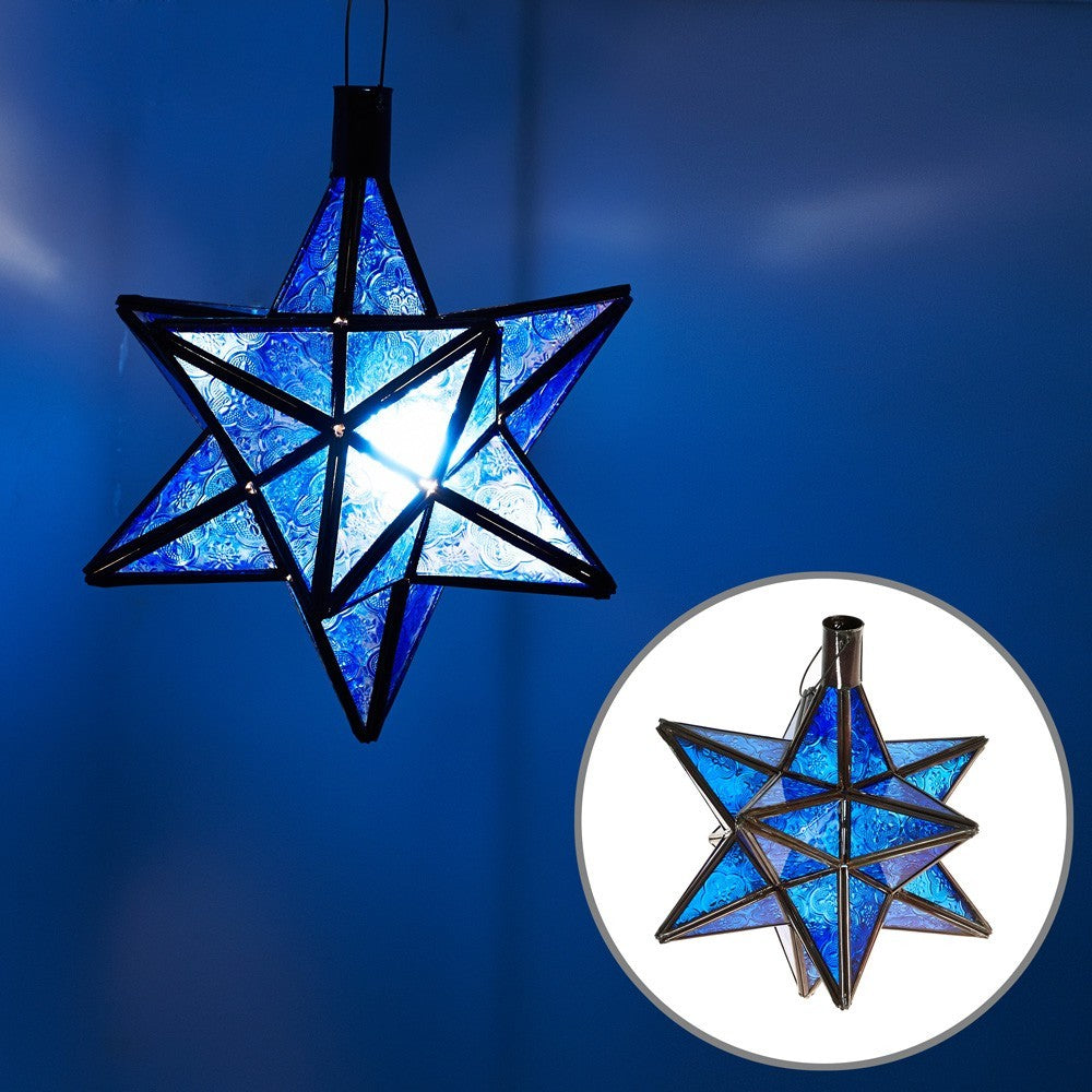 Lámpara Techo Estrella Andalusí - Artesanía Marroquí - Modelo Estrella Azrak