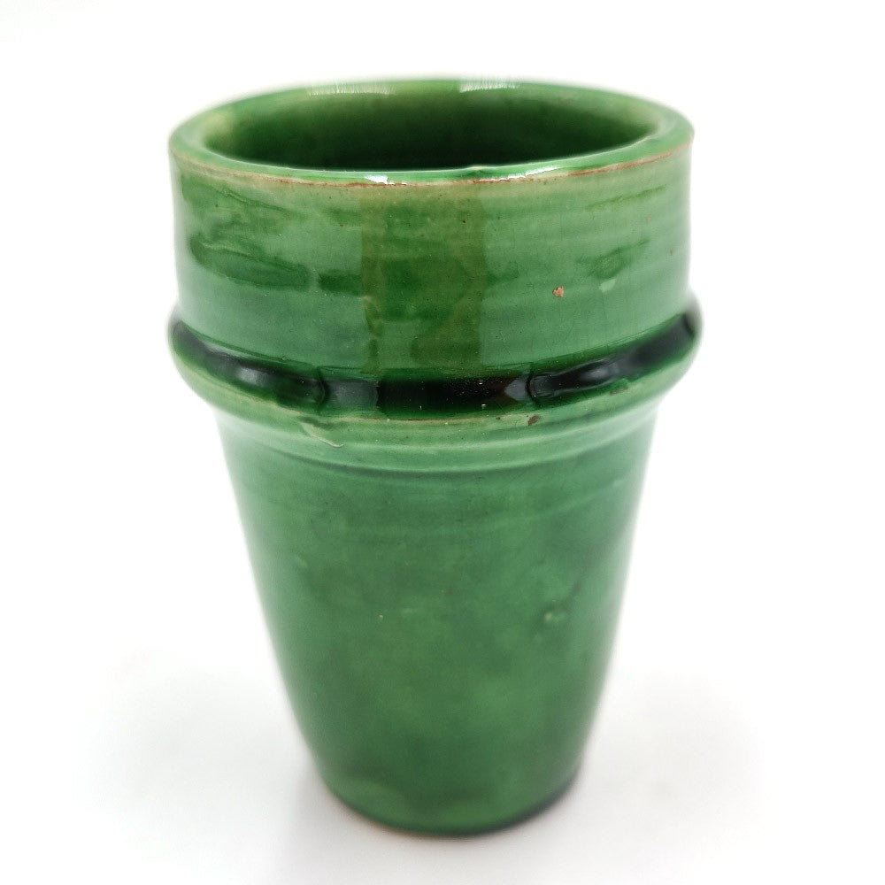 Vaso Té Cerámica verde Tamegroute Marroquí Modelo Tamegroute