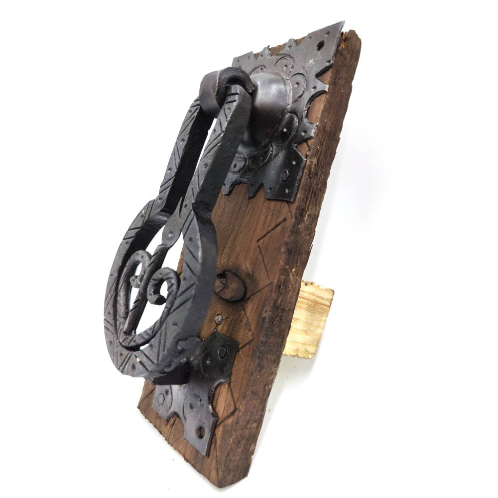 Tirador Llamador Puerta Herraje Rustico Forja Artesanal Marroquí - Estilo Antiguo Vintage Tirador nº1