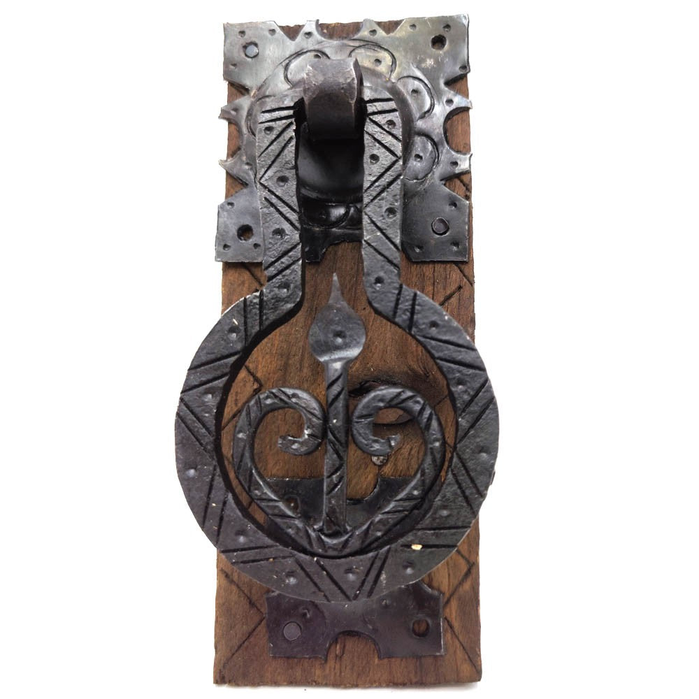 Tirador Llamador Puerta Herraje Rustico Forja Artesanal Marroquí - Estilo Antiguo Vintage Tirador nº1