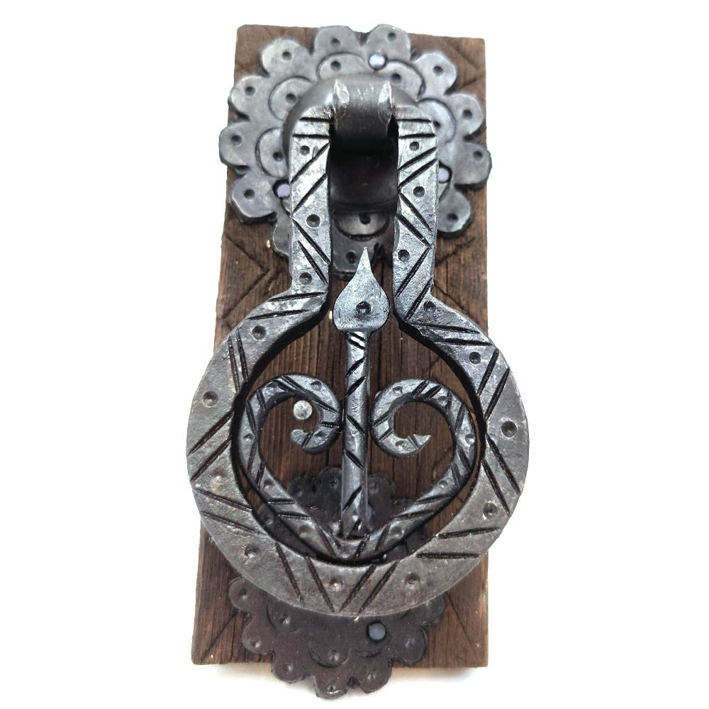 Tirador Llamador Puerta Herraje Rustico Forja Artesanal Marroquí - Estilo Antiguo Vintage Tirador nº2
