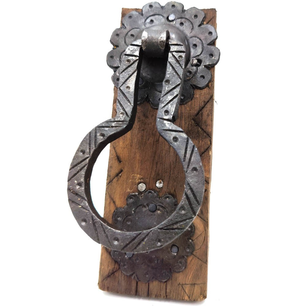 Tirador Llamador Puerta Herraje Rustico Forja Artesanal Marroquí - Estilo Antiguo Vintage Tirador nº3