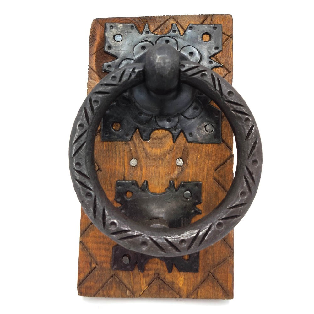 Tirador Llamador Puerta Herraje Rustico Forja Artesanal Marroquí - Estilo Antiguo Vintage Tirador nº4