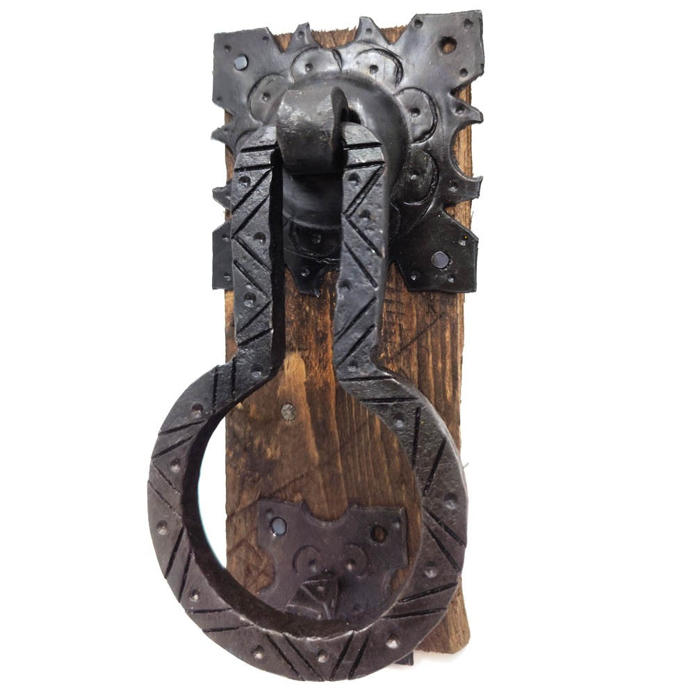 Tirador Llamador Puerta Herraje Rustico Forja Artesanal Marroquí - Estilo Antiguo Vintage Tirador nº5