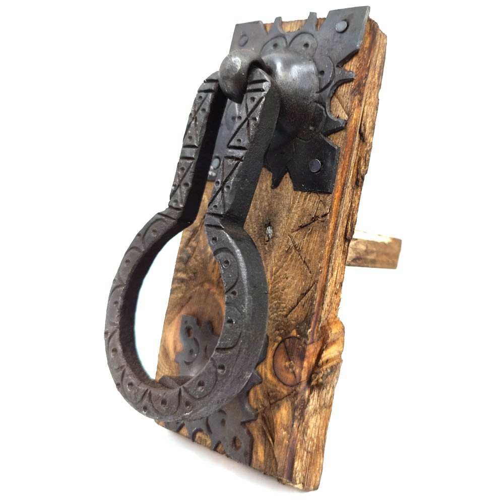 Tirador Llamador Puerta Herraje Rustico Forja Artesanal Marroquí - Estilo Antiguo Vintage Tirador nº5