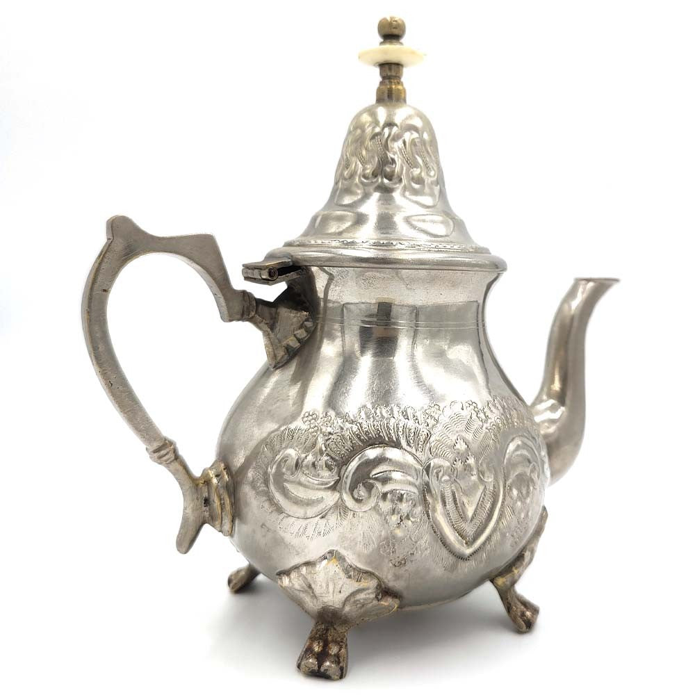 Tetera Antigua de Alpaca Marroquí Vintage Artesanía Modelo Shaibani nº 2