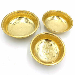 Set 3 Cuencos Tazas de Latón para Hammam Estilo Turco Otomano