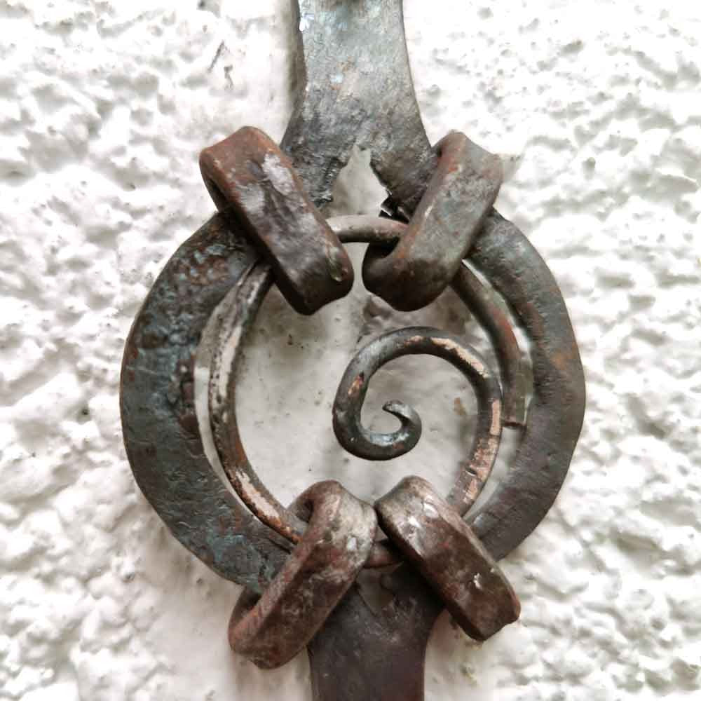 Percha Doble de Forja Artesanal - Diseño Arabe - Calidad Deluxe - 14 cm