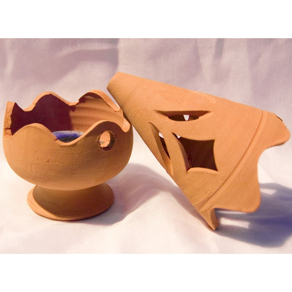 Incensario Cartuja - Incienso en Grano - Barro Calado