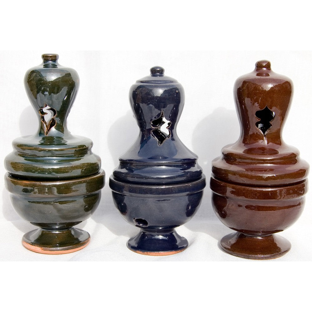 Incensario Botafumeiro - Incienso en Grano - Cerámica Esmaltada