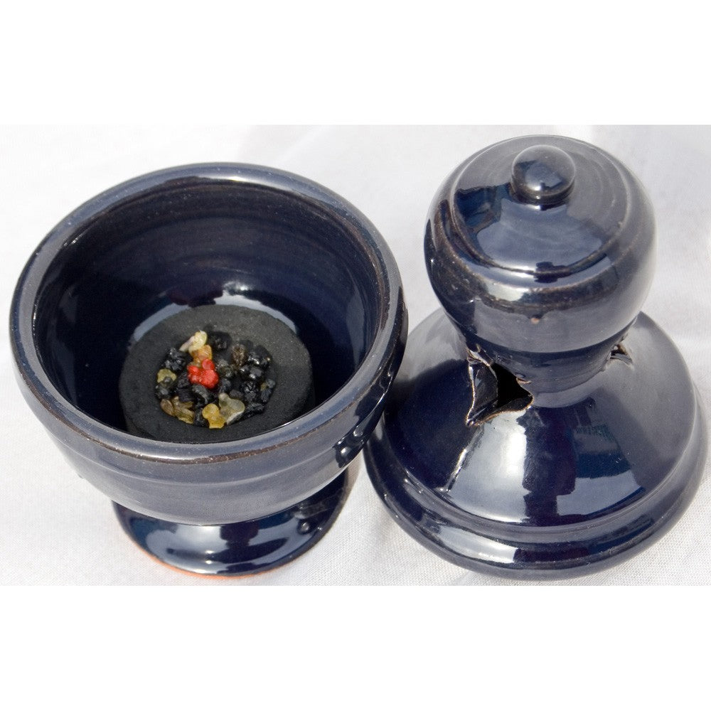 Incensario Botafumeiro - Incienso en Grano - Cerámica Esmaltada