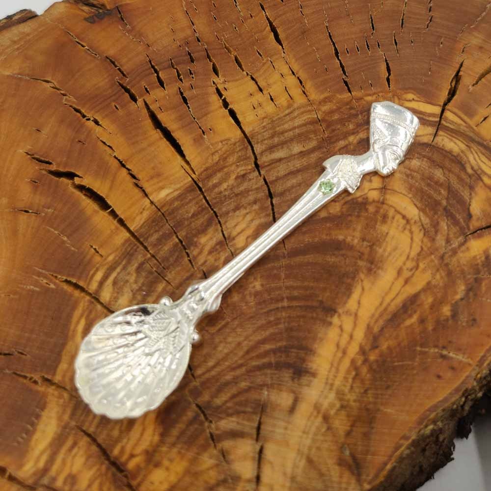 Cucharita Azúcar Decorativa Reina Nefertiti Antiguo Egipto