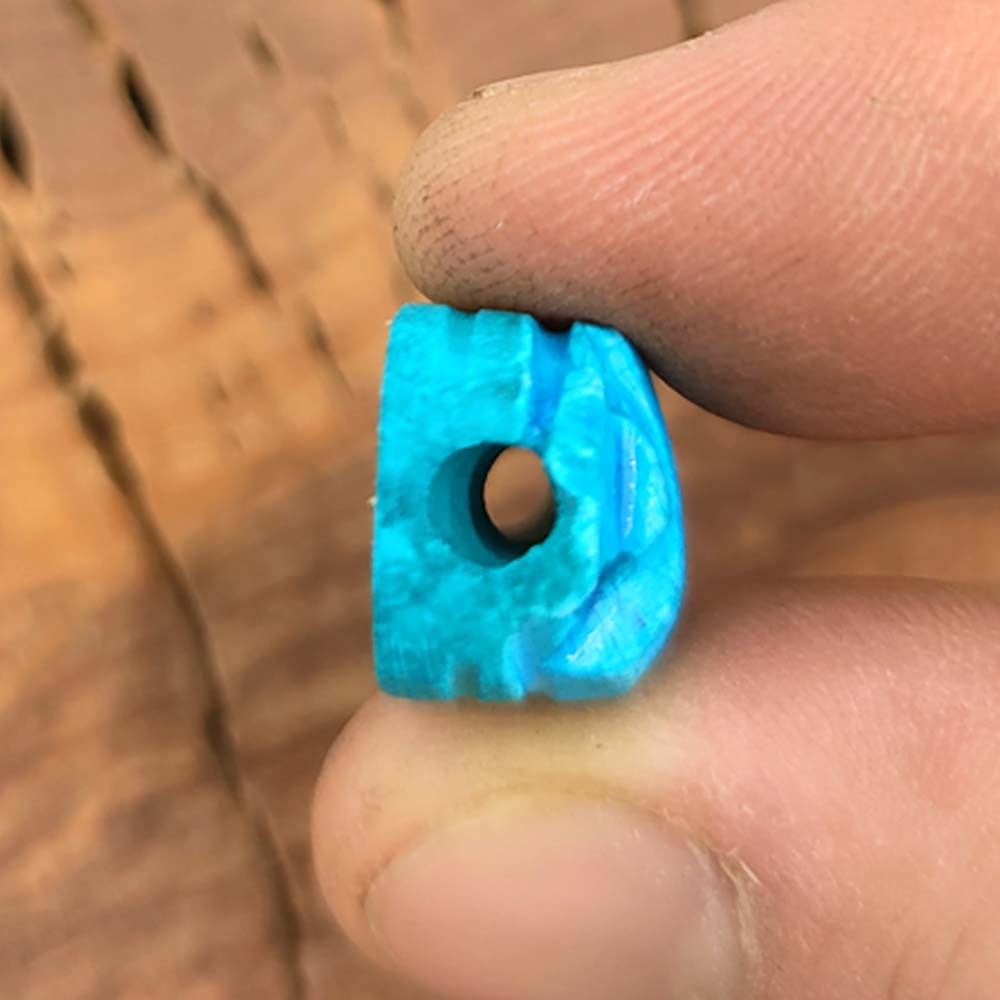 Escarabajo Azul Antiguo Egipto Artesanía egipcia Piedra Cerámica + COLGANTE CUERO