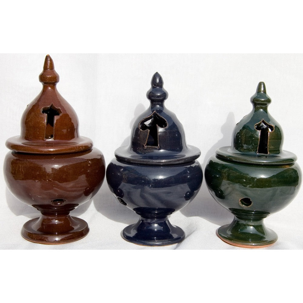 Incensario Andalusí - Incienso en Grano - Cerámica Esmaltada