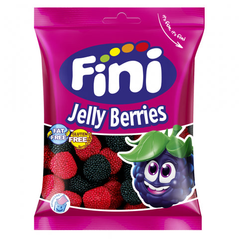 Moras y Frambuesas - Golosinas Halal - Sin Gluten y 0% Grasa - Fini - 90 gr