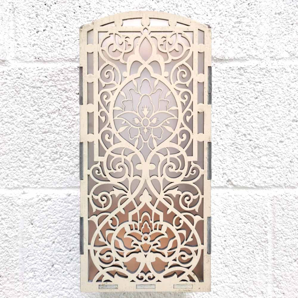 Aplique Pantalla Corte Laser Diseño Floral - Producto Propio Jaima Alkauzar Modelo Alluwts