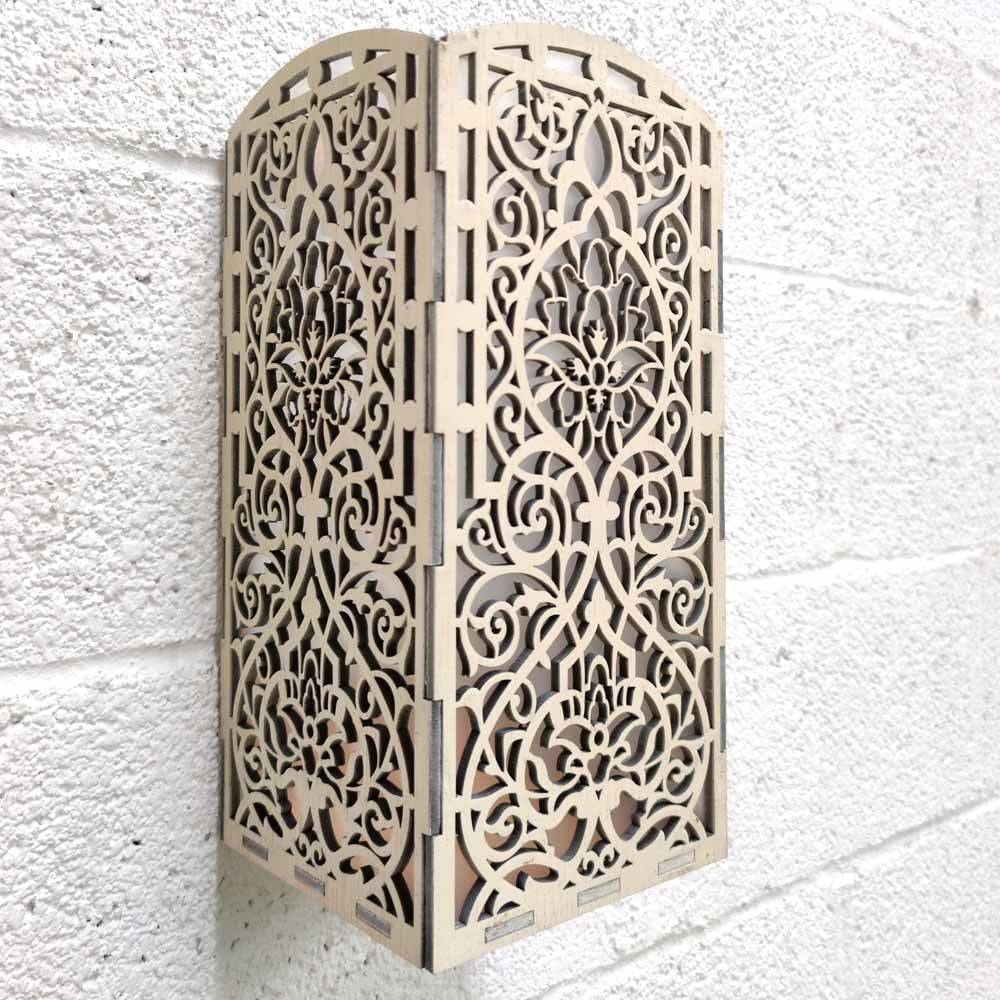 Aplique Pantalla Corte Laser Diseño Floral - Producto Propio Jaima Alkauzar Modelo Alluwts