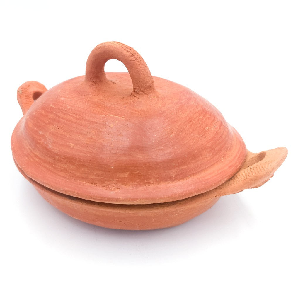Tajin Ovalado con Tapa de Arcilla Oued Laou Artesanía Marroquí Cocina Sana y Casera