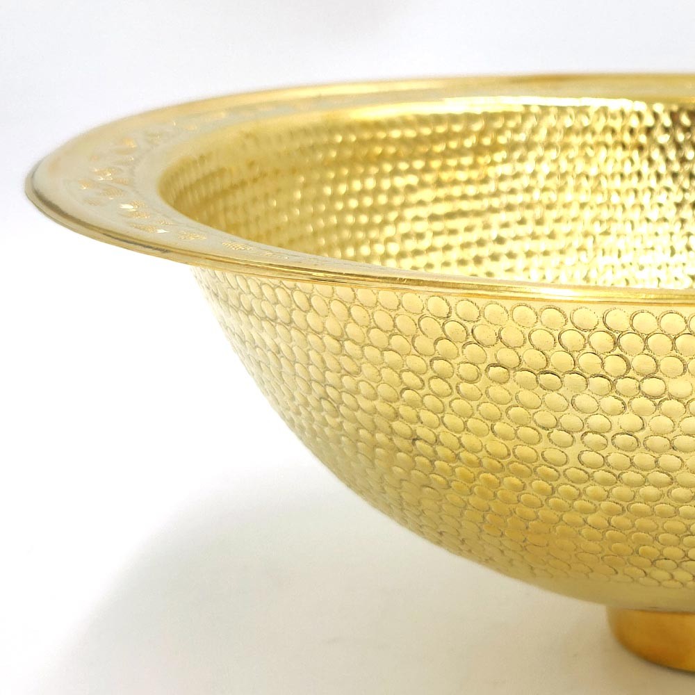 Lavabo Marroquí 35 cm Artesanía Marroquí Martillado y decorado con detalles arabescos