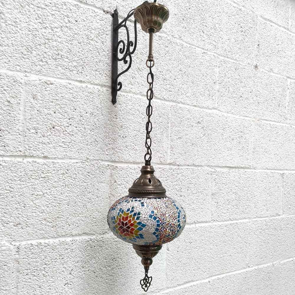 Lampara Interior Turca Cristal Metal Techo Mosaico Colgante Decoración Otomana Modelo Yildiz