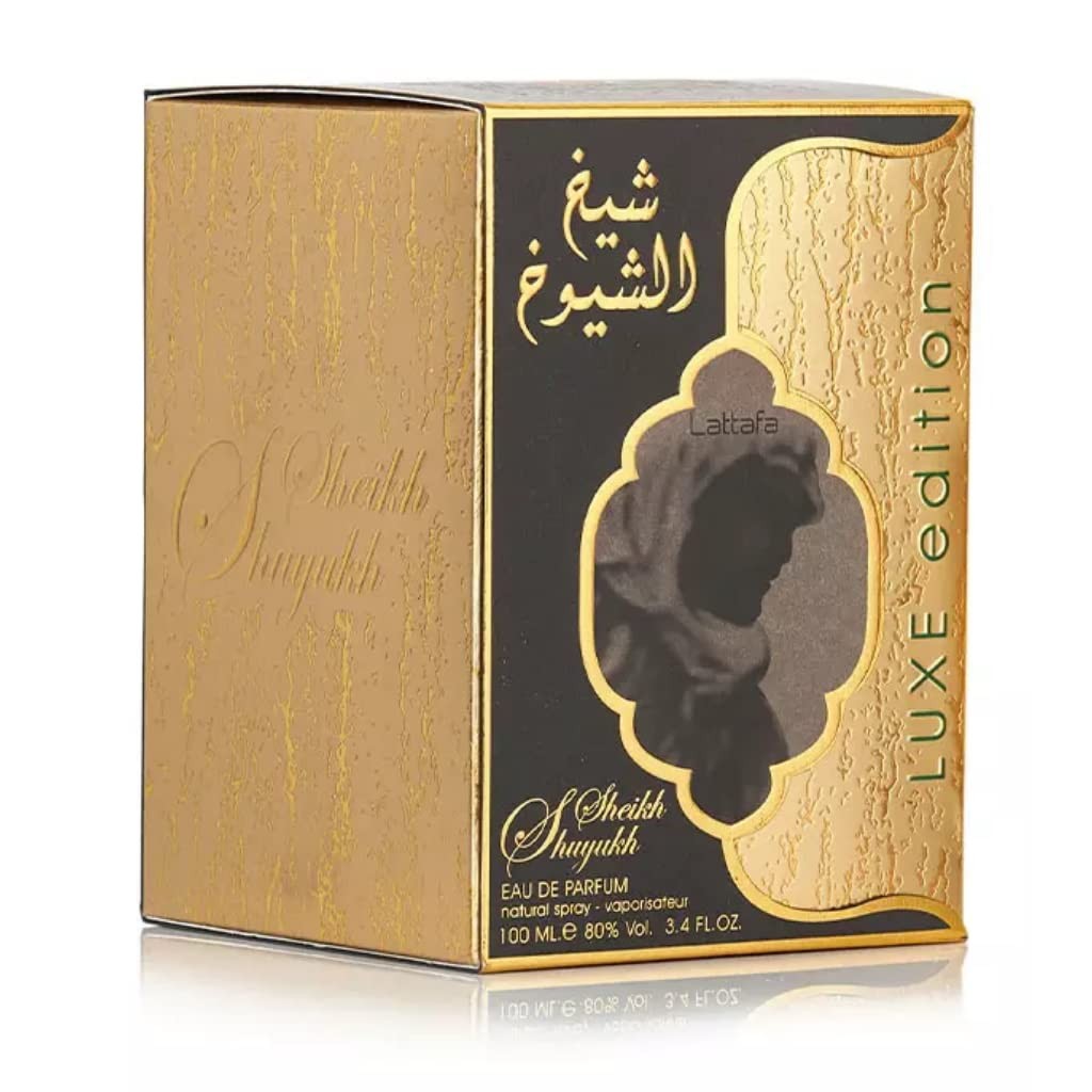 Eau de Parfum Unisex Sheikh Al Shuyukh Luxe Edition Perfume Árabe Lattafa 100M Perfume